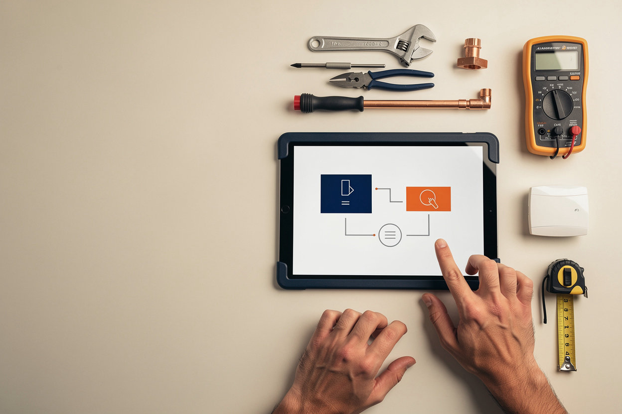 Melanie Ann & Associates automation workflow for home service contractors showing business process automation systems